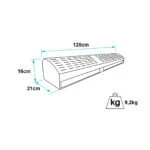 Cortina de ar VEC1200C Inox medidas