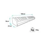 Cortina de ar VEC1600C Inox medidas